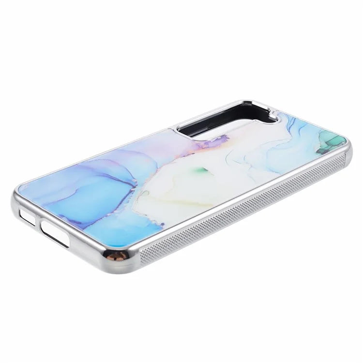 For Samsung Galaxy S22 5G Cover Marble Pattern Cell Phone PC+TPU Shockproof Case