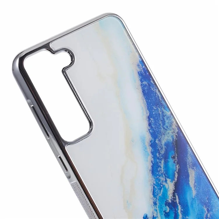 For Samsung Galaxy S22 5G Cover Marble Pattern Cell Phone PC+TPU Shockproof Case