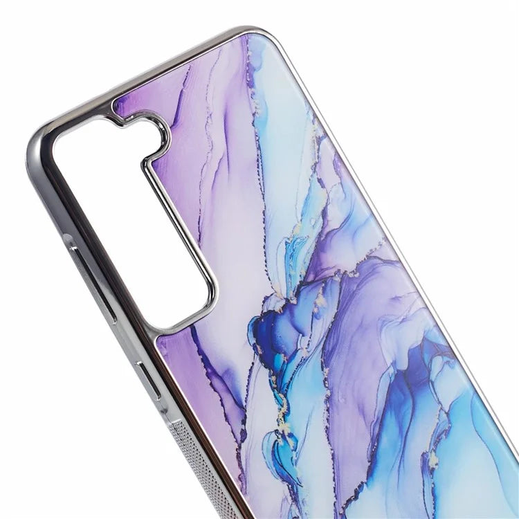 For Samsung Galaxy S22 5G Cover Marble Pattern Cell Phone PC+TPU Shockproof Case