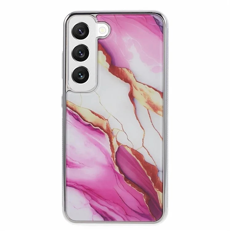 For Samsung Galaxy S22 5G Cover Marble Pattern Cell Phone PC+TPU Shockproof Case