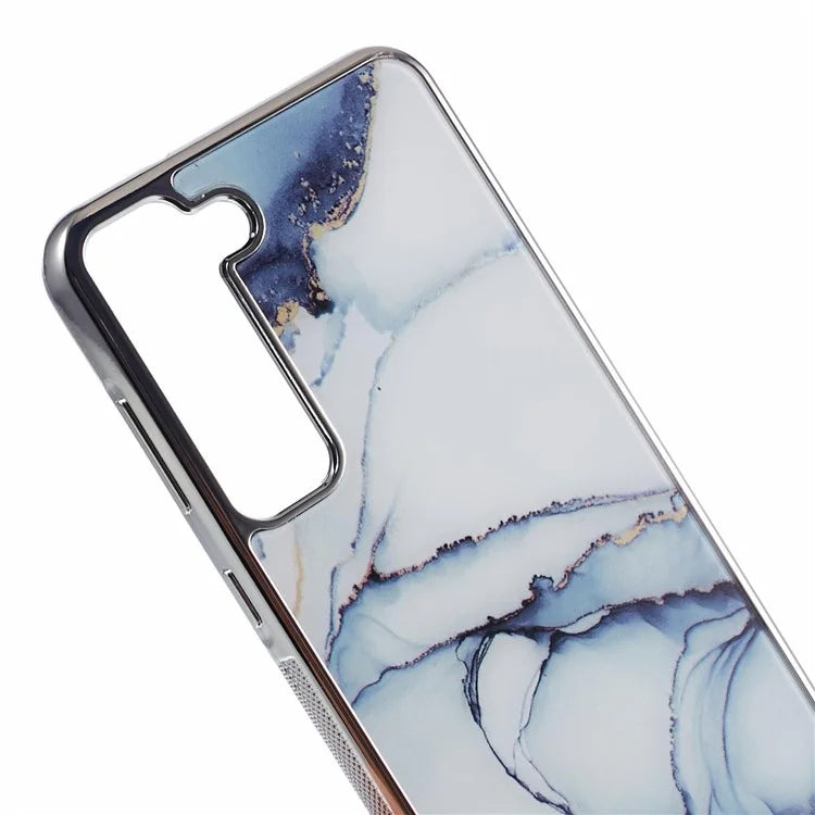 For Samsung Galaxy S22 5G Cover Marble Pattern Cell Phone PC+TPU Shockproof Case