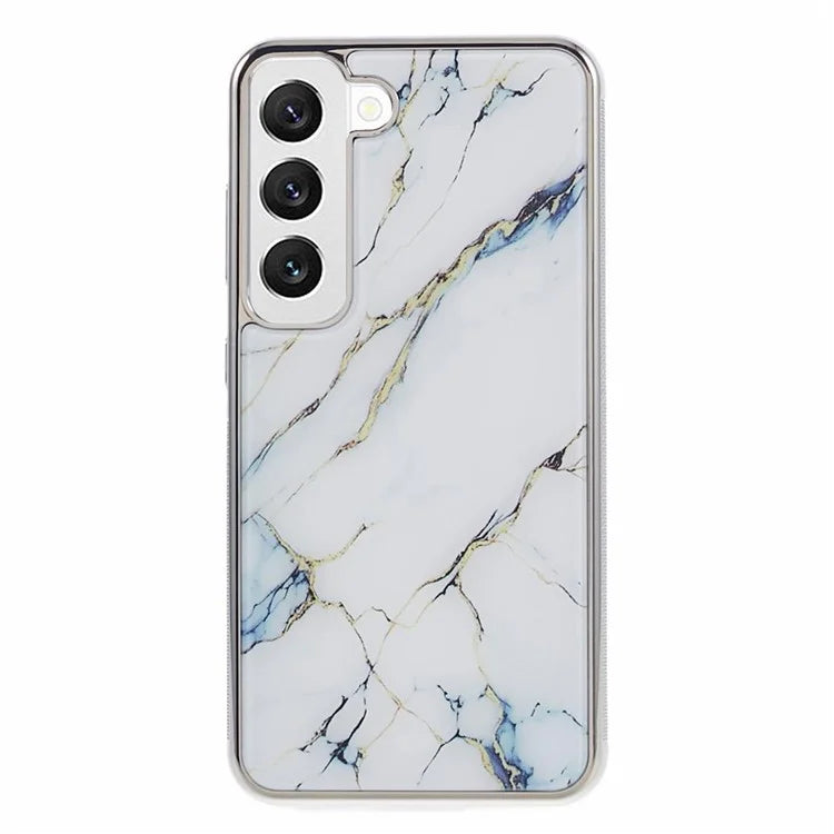 For Samsung Galaxy S22 5G Cover Marble Pattern Cell Phone PC+TPU Shockproof Case