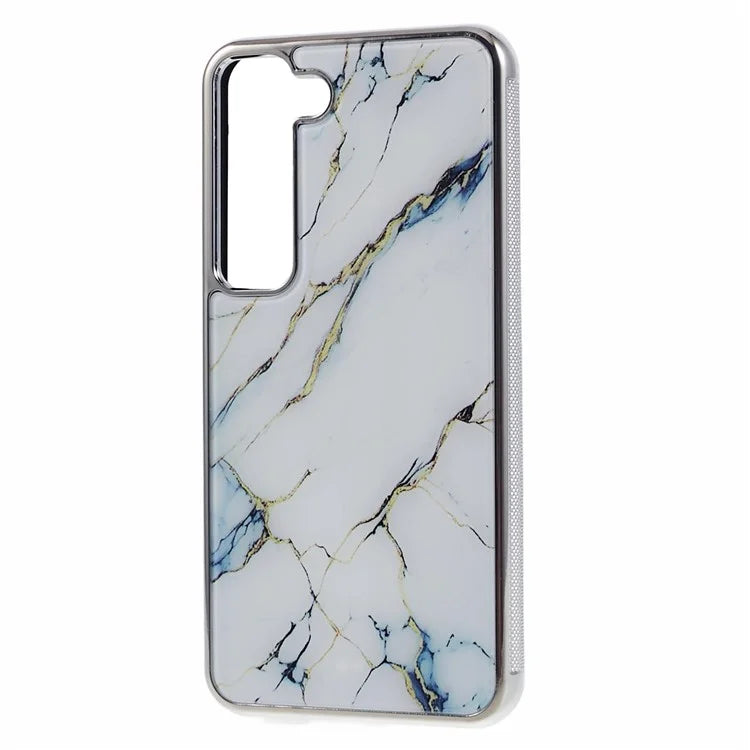 For Samsung Galaxy S22 5G Cover Marble Pattern Cell Phone PC+TPU Shockproof Case