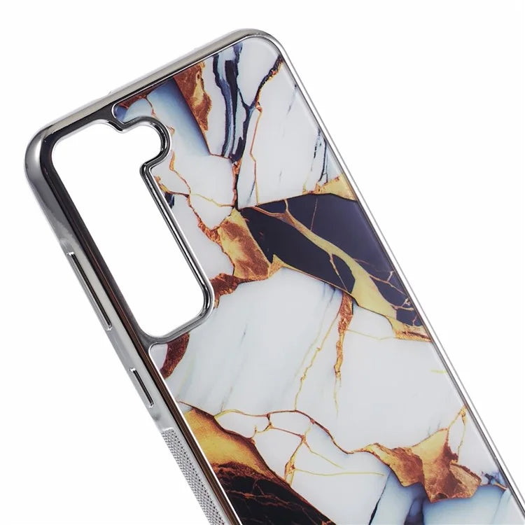 For Samsung Galaxy S22 5G Cover Marble Pattern Cell Phone PC+TPU Shockproof Case