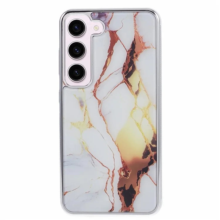 For Samsung Galaxy S23 Cover Marble Pattern Phone PC+TPU Scratch Proof Case