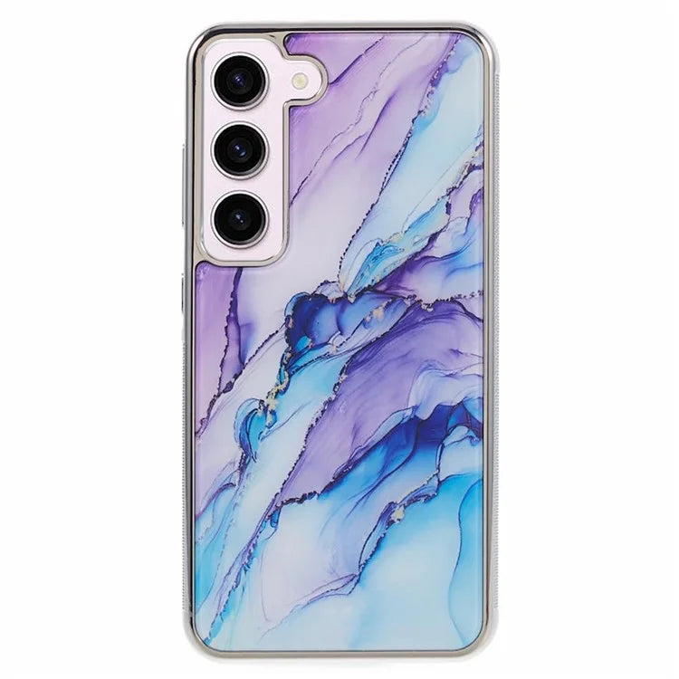 For Samsung Galaxy S23 Cover Marble Pattern Phone PC+TPU Scratch Proof Case