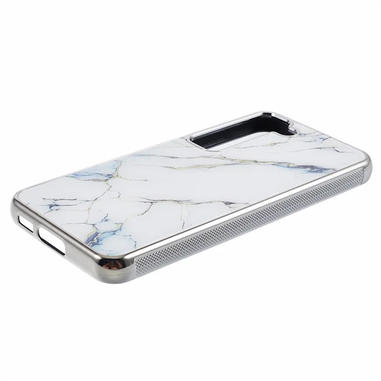 For Samsung Galaxy S23 Cover Marble Pattern Phone PC+TPU Scratch Proof Case