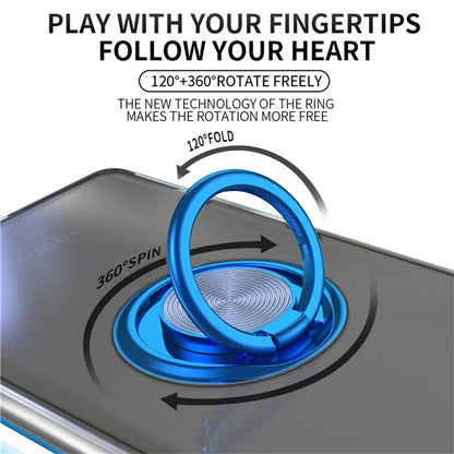 For Sony Xperia 5 V Phone Case Electroplating TPU Anti-drop Cover with Ring Kickstand