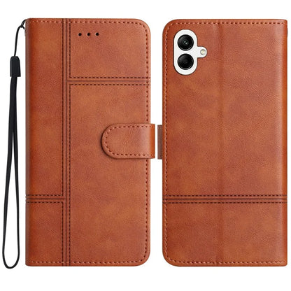 For Samsung Galaxy A05 4G Case Line Imprinted Leather Wallet Anti-drop Phone Cover