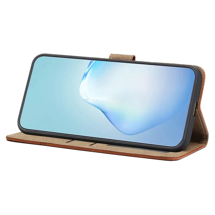 For Samsung Galaxy A05 4G Case Line Imprinted Leather Wallet Anti-drop Phone Cover