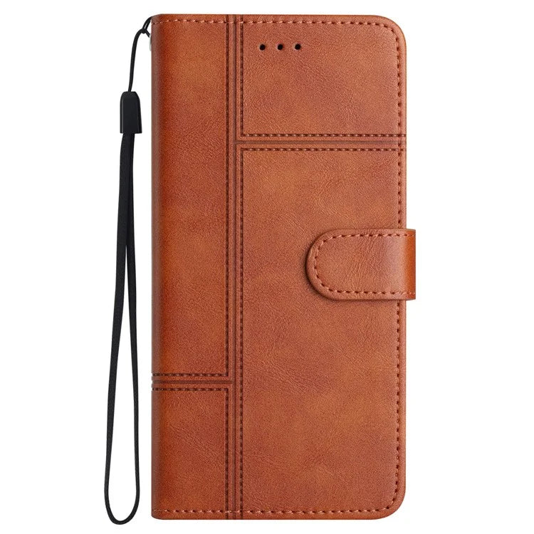 For Samsung Galaxy A05 4G Case Line Imprinted Leather Wallet Anti-drop Phone Cover