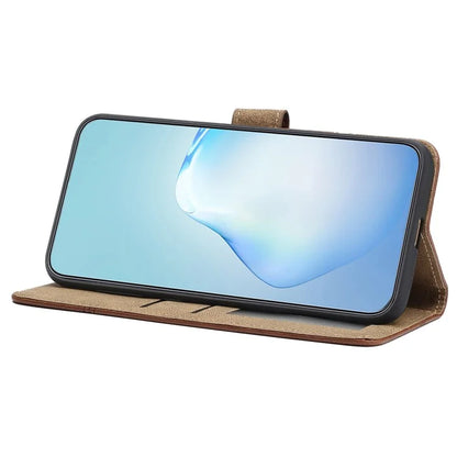 For Samsung Galaxy A05 4G Case Line Imprinted Leather Wallet Anti-drop Phone Cover