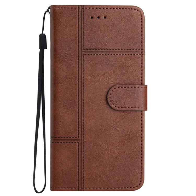 For Samsung Galaxy A05 4G Case Line Imprinted Leather Wallet Anti-drop Phone Cover