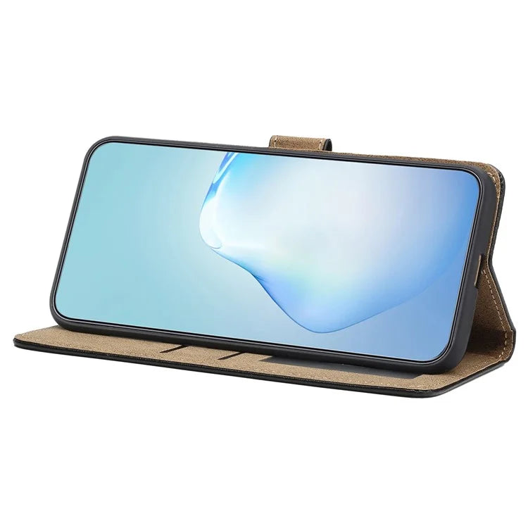 For Samsung Galaxy A05 4G Case Line Imprinted Leather Wallet Anti-drop Phone Cover