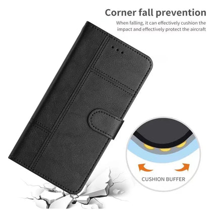 For Samsung Galaxy A05 4G Case Line Imprinted Leather Wallet Anti-drop Phone Cover