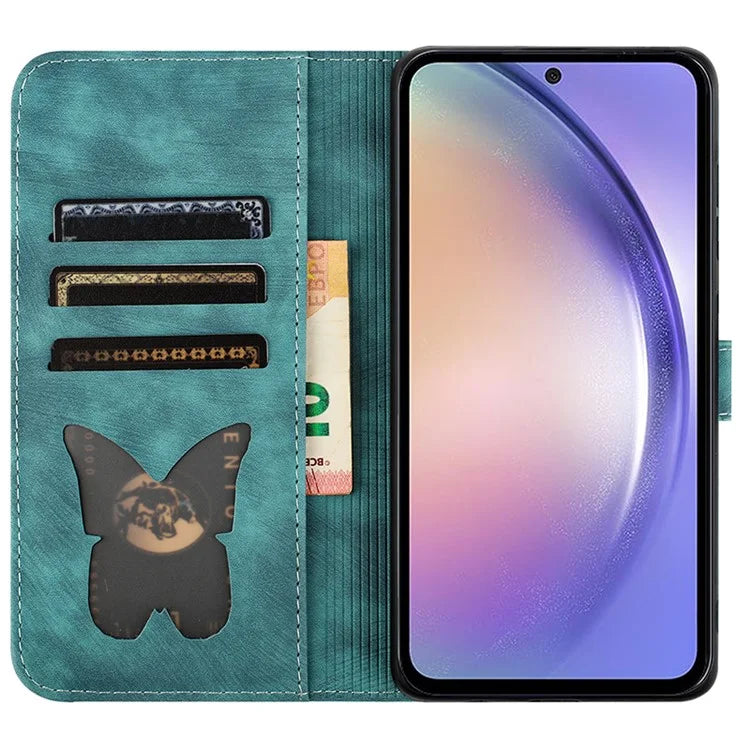 For Google Pixel 8 Pro Case Butterfly Cat Imprinted Wallet Phone Leather Cover