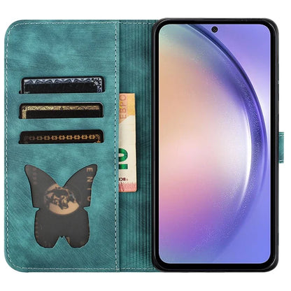 For Google Pixel 8 Pro Case Butterfly Cat Imprinted Wallet Phone Leather Cover