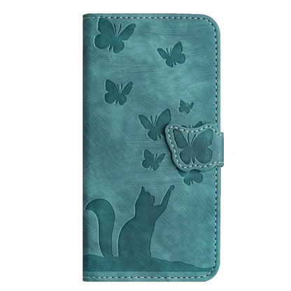 For Google Pixel 8 Pro Case Butterfly Cat Imprinted Wallet Phone Leather Cover
