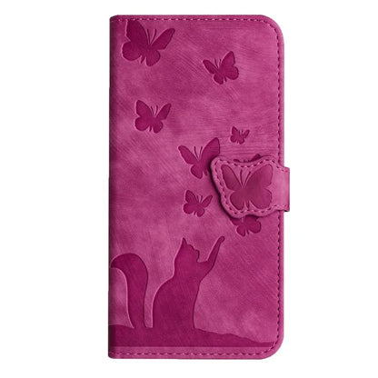 For Google Pixel 8 Pro Case Butterfly Cat Imprinted Wallet Phone Leather Cover
