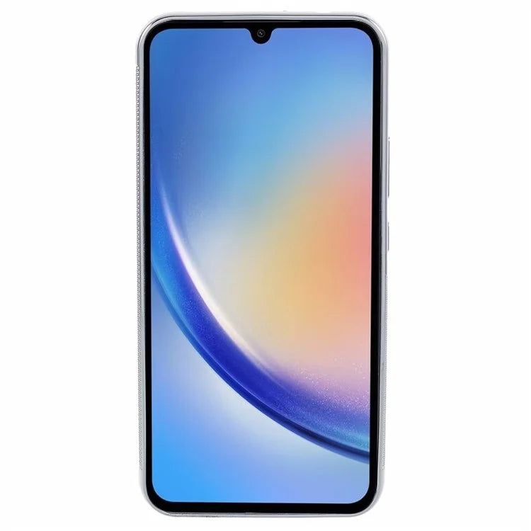 For Samsung Galaxy A34 5G Case Marble Pattern PC+TPU Phone Cover Electroplating Kickstand Case