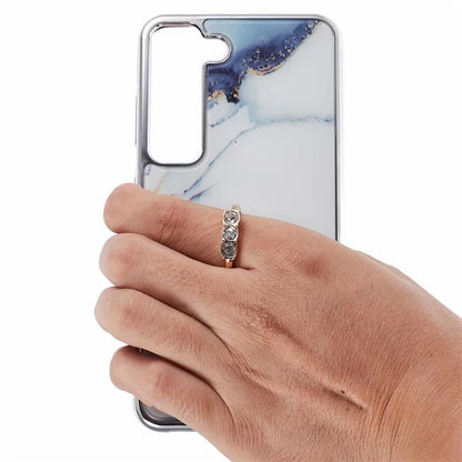 For Samsung Galaxy S22+ 5G Case Shockproof PC+TPU Cover Electroplating Kickstand Phone Case