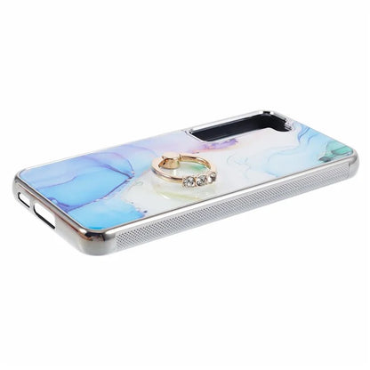 For Samsung Galaxy S22+ 5G Case Shockproof PC+TPU Cover Electroplating Kickstand Phone Case