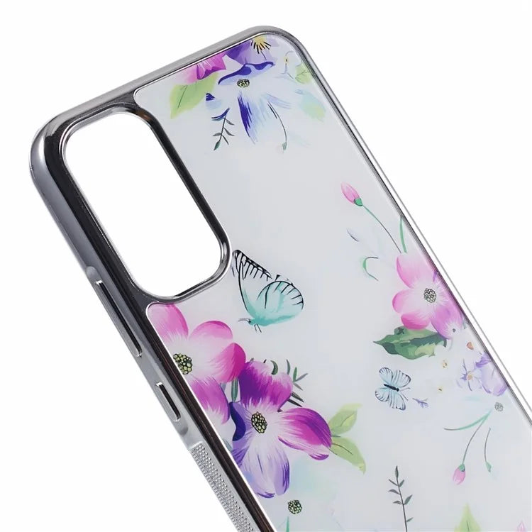 For Samsung Galaxy A34 5G Case Anti-Scratch PC+TPU Case Electroplating IMD Pattern Phone Cover