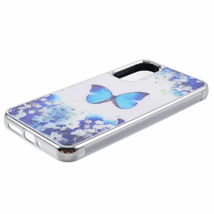 For Samsung Galaxy A34 5G Case Anti-Scratch PC+TPU Case Electroplating IMD Pattern Phone Cover