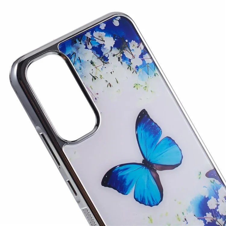 For Samsung Galaxy A34 5G Case Anti-Scratch PC+TPU Case Electroplating IMD Pattern Phone Cover