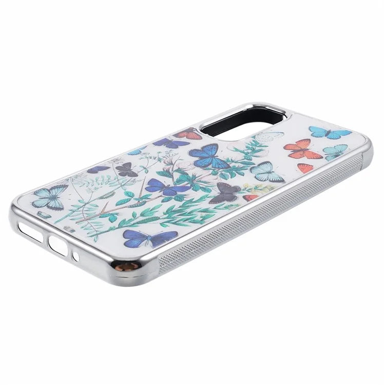 For Samsung Galaxy A34 5G Case Anti-Scratch PC+TPU Case Electroplating IMD Pattern Phone Cover