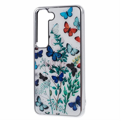 For Samsung Galaxy S23 Case PC+TPU Electroplating IMD Pattern Phone Cover