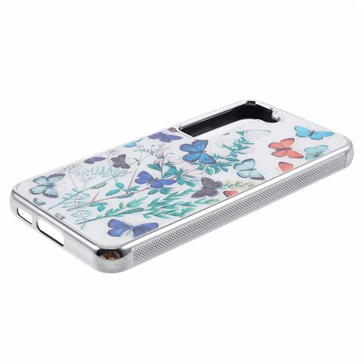 For Samsung Galaxy S23 Case PC+TPU Electroplating IMD Pattern Phone Cover