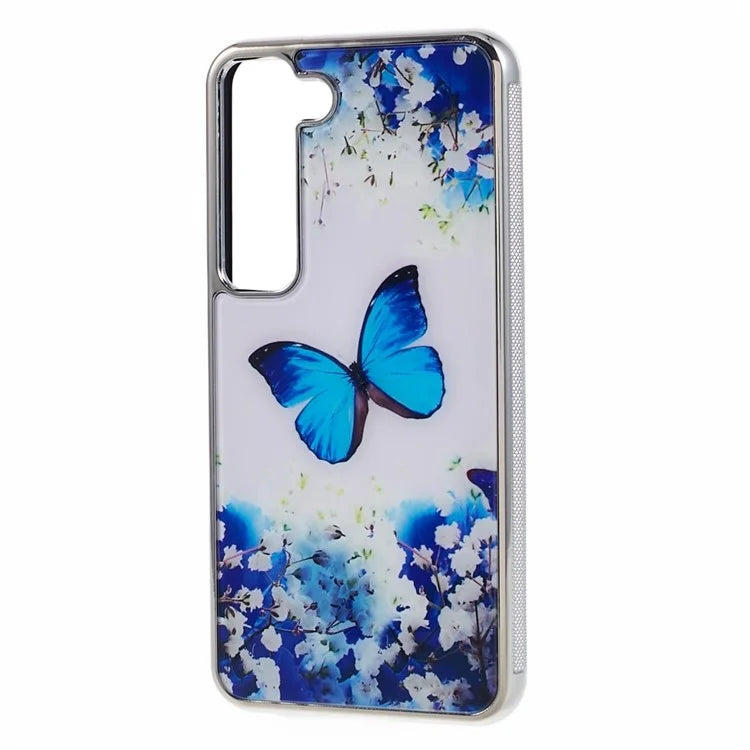 For Samsung Galaxy S23 Case PC+TPU Electroplating IMD Pattern Phone Cover