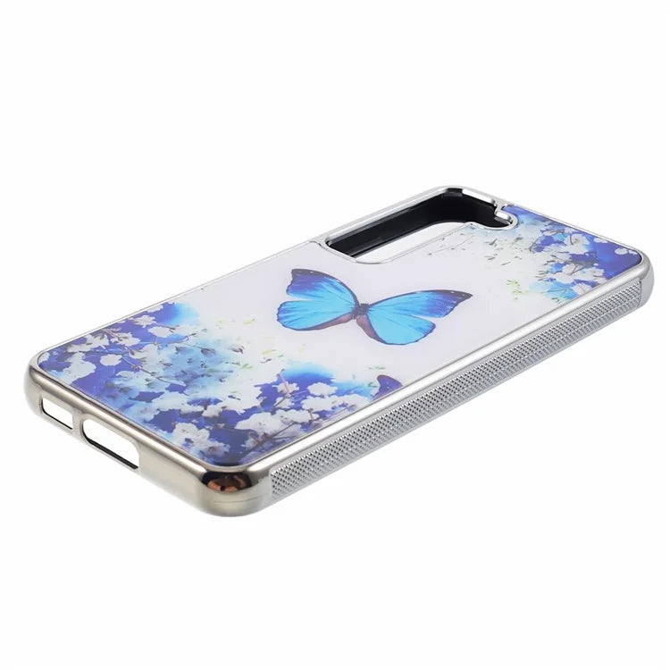 For Samsung Galaxy S23 Case PC+TPU Electroplating IMD Pattern Phone Cover