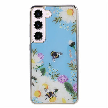 For Samsung Galaxy S23 Case PC+TPU Electroplating IMD Pattern Phone Cover