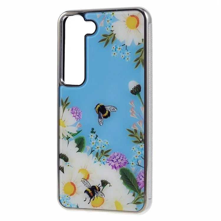 For Samsung Galaxy S23 Case PC+TPU Electroplating IMD Pattern Phone Cover