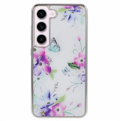 For Samsung Galaxy S23 Case PC+TPU Electroplating IMD Pattern Phone Cover