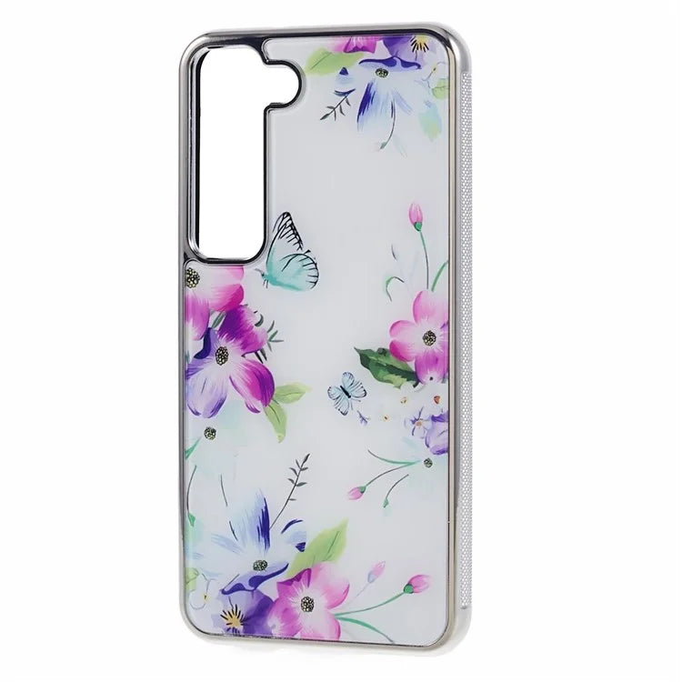 For Samsung Galaxy S23 Case PC+TPU Electroplating IMD Pattern Phone Cover