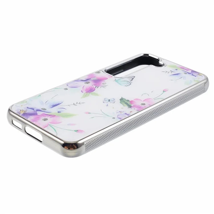 For Samsung Galaxy S23 Case PC+TPU Electroplating IMD Pattern Phone Cover