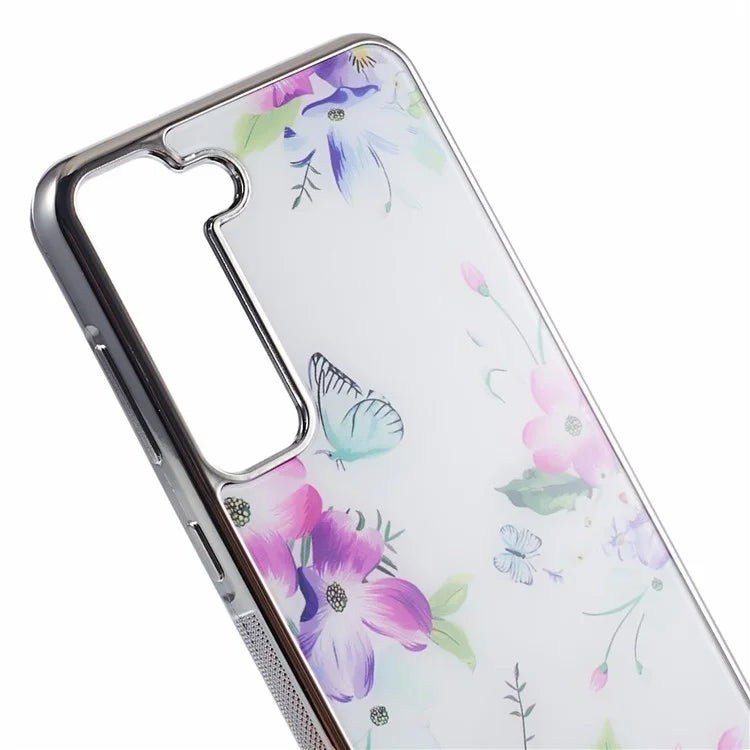 For Samsung Galaxy S23 Case PC+TPU Electroplating IMD Pattern Phone Cover