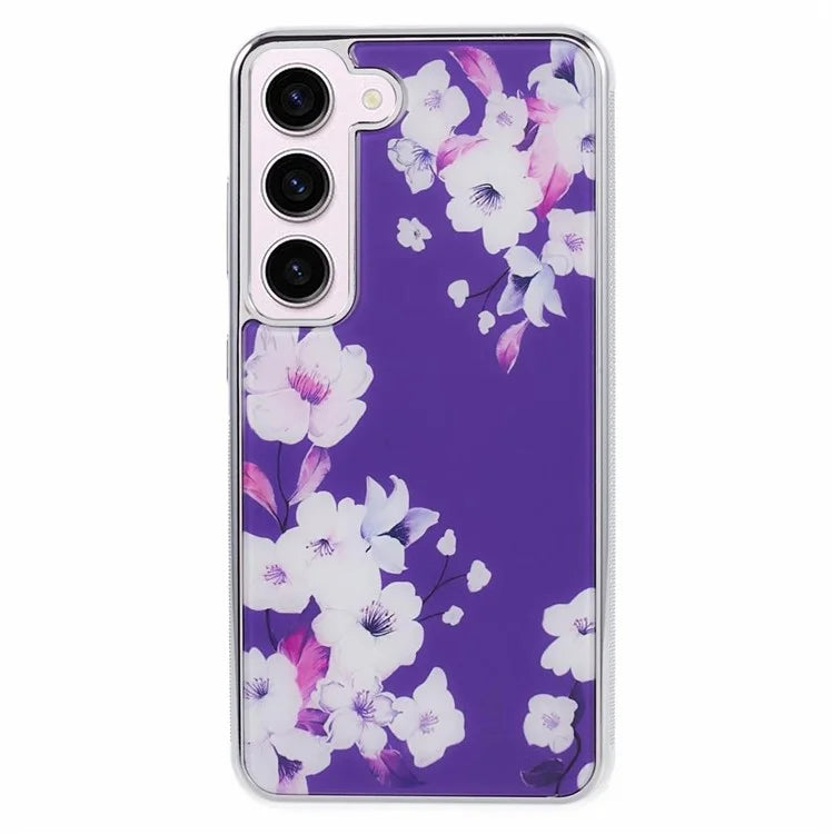 For Samsung Galaxy S23 Case PC+TPU Electroplating IMD Pattern Phone Cover