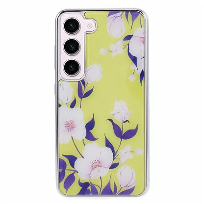 For Samsung Galaxy S23 Case PC+TPU Electroplating IMD Pattern Phone Cover