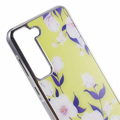 For Samsung Galaxy S23 Case PC+TPU Electroplating IMD Pattern Phone Cover