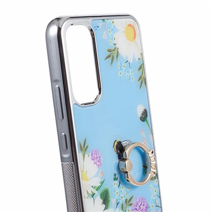 Kickstand PC+TPU Case for Samsung Galaxy A54 5G Case Electroplating IMD Pattern Phone Cover
