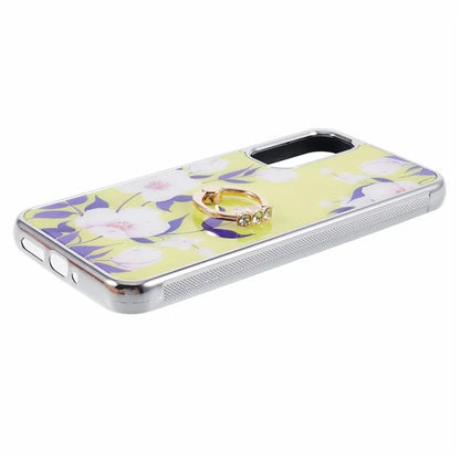 Kickstand PC+TPU Case for Samsung Galaxy A54 5G Case Electroplating IMD Pattern Phone Cover