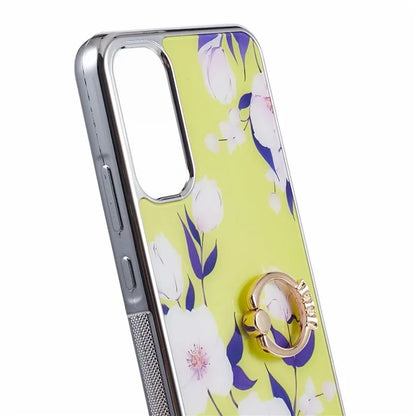 Kickstand PC+TPU Case for Samsung Galaxy A54 5G Case Electroplating IMD Pattern Phone Cover