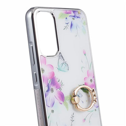Kickstand PC+TPU Case for Samsung Galaxy A54 5G Case Electroplating IMD Pattern Phone Cover