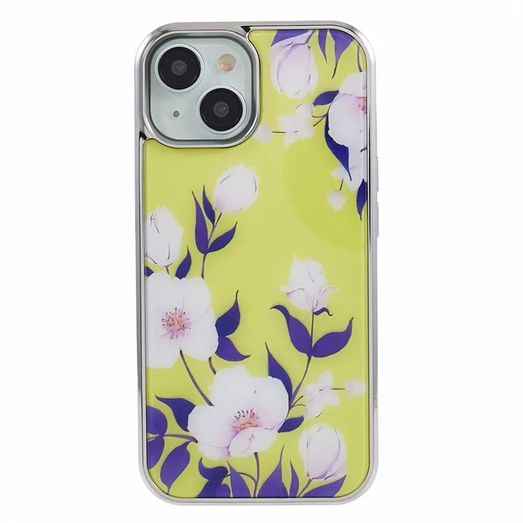For iPhone 15 Case Electroplating IMD Anti-Drop PC+TPU Cell Phone Cover