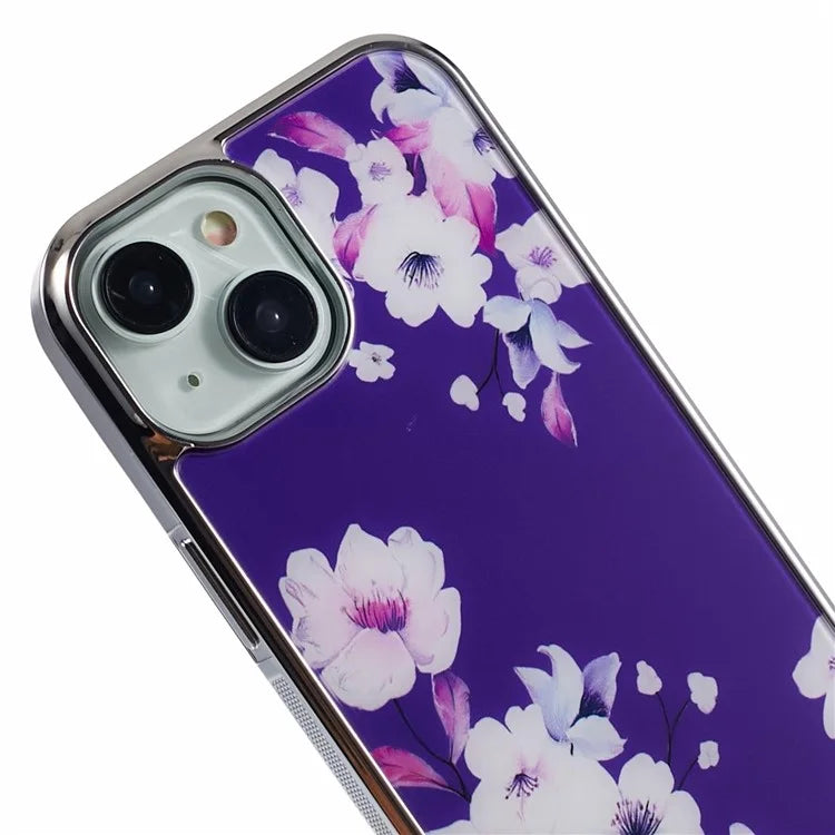 For iPhone 15 Case Electroplating IMD Anti-Drop PC+TPU Cell Phone Cover