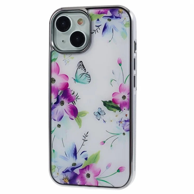 For iPhone 15 Case Electroplating IMD Anti-Drop PC+TPU Cell Phone Cover